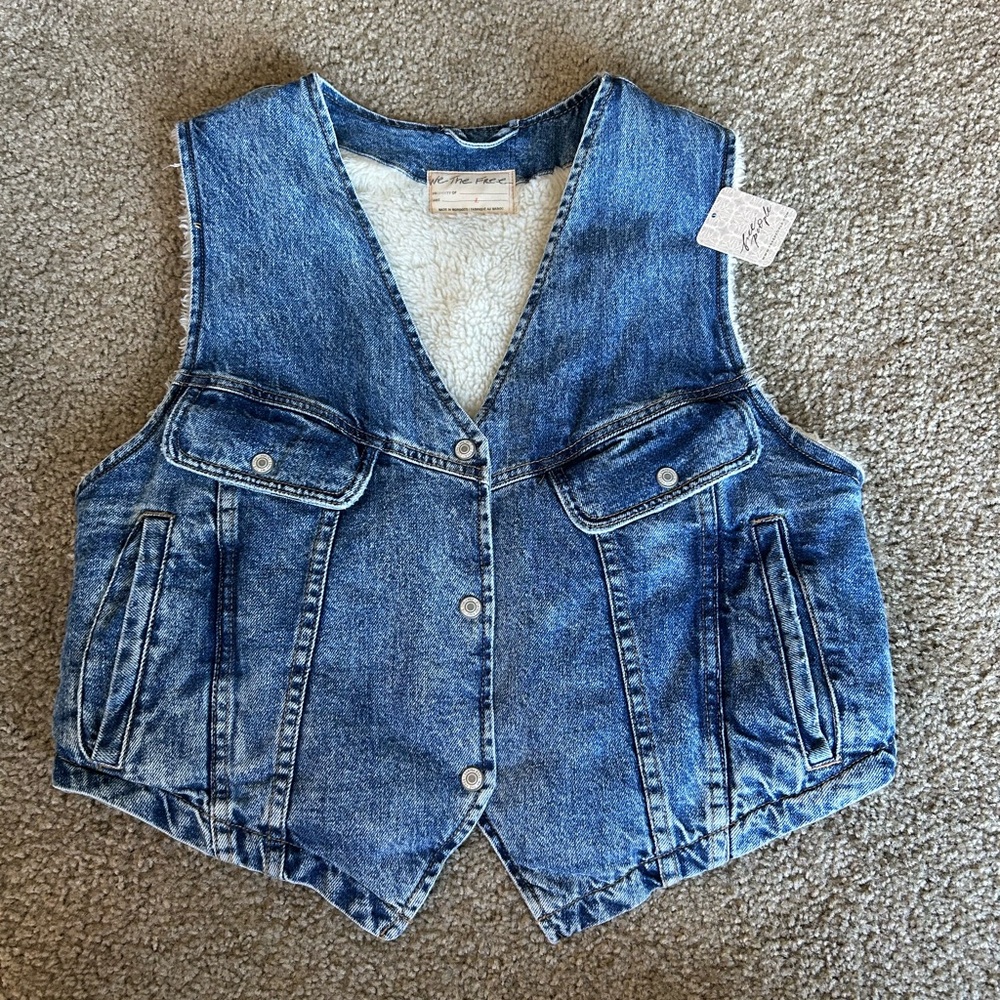 Free People Denim Vest